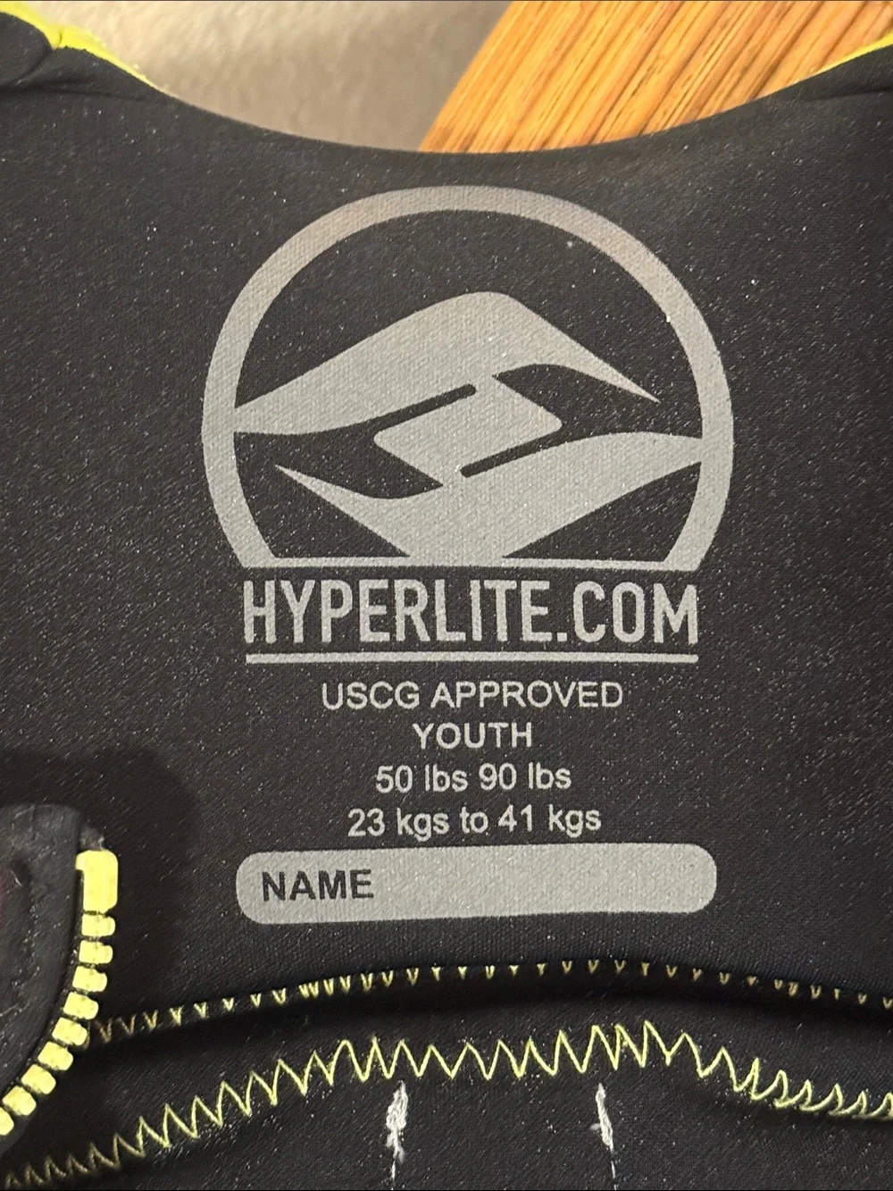 Hyperlite Youth Life Vest - Neon Yellow & Black